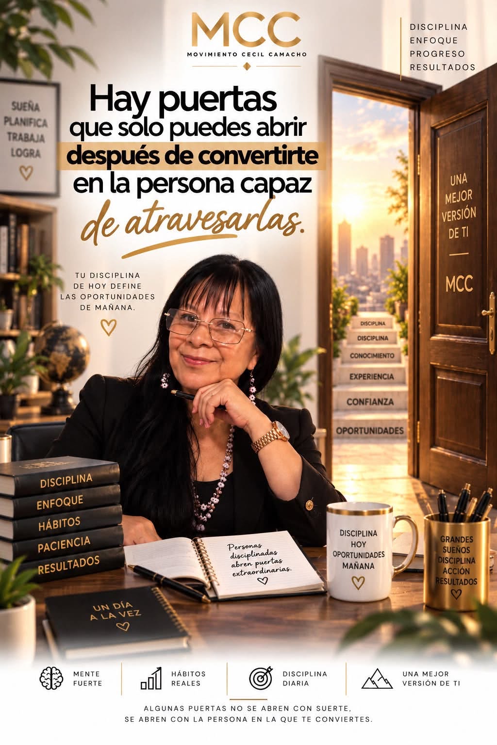 Mensaje de Cecil Camacho sobre disciplina y oportunidades